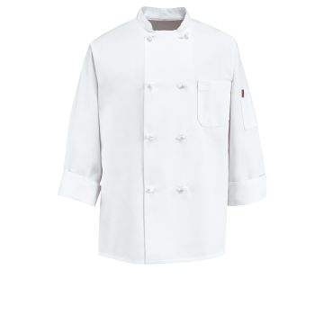Red Kap 0414 Unisex Eight Knot Button 30" Chef Coat