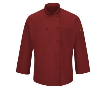 Red Kap 042X Men's Ten-Button 25" Chef Coat with OilBlok + MIMIX