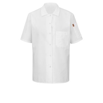 Red Kap 501X Women's Short Sleeve Cook Shirt with OilBlok + MIMIX