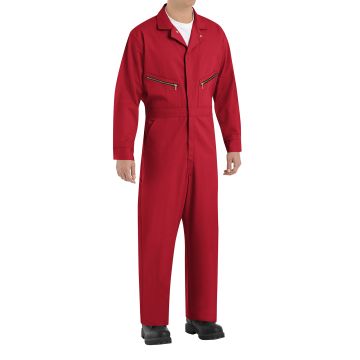 Red Kap CC18 Men's Zip-Front Cotton Coverall - Red