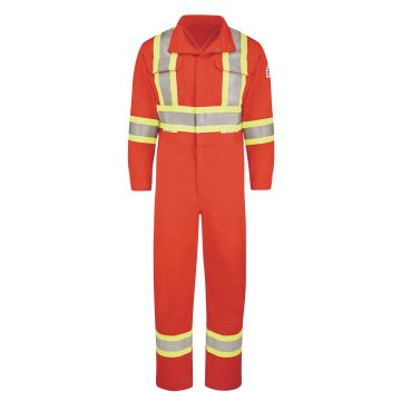Bulwark CLBD Unisex Premium Coverall with 4" Reflective Trim - Orange