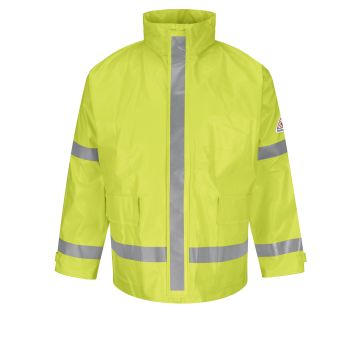 Bulwark JXN6 Men's Flame-Resistant Rainwear Jacket W/ Hood - Yellow