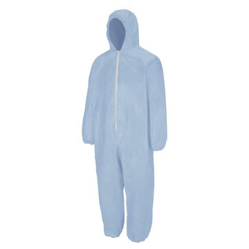 Bulwark KDE4 Unisex Flame-Resistant Chemical Splash Hooded Coverall - Sky Blue