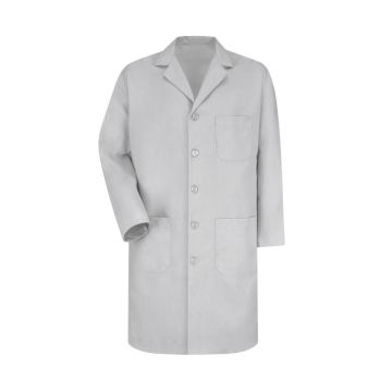 Red Kap KP14 Men'sThree-Pocket 41.5" Full-Length Lab Coat - Gray