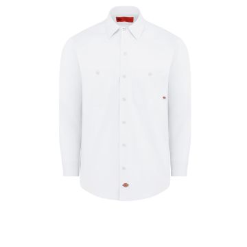 Dickies L535 Men's Industrial Long-Sleeve Work Shirt - White