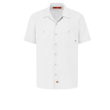 Dickies S535 Men's Industrial Short-Sleeve Work Shirt - White