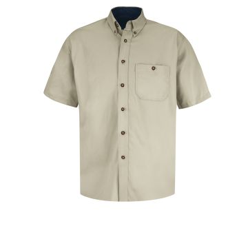 Red Kap SC64 Men's Short Sleeve Cotton Contrast Dress Shirt