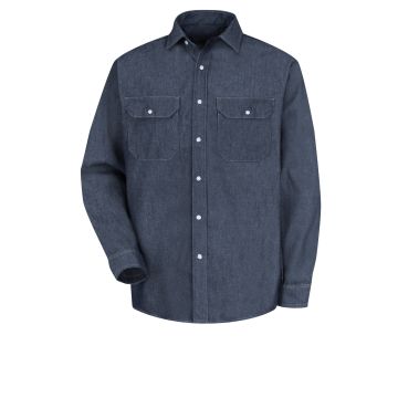 Red Kap SD78 Men's Long Sleeve Deluxe Denim Shirt