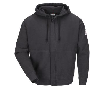 Bulwark SEH4 Men's Fleece Zip Front W/Hood Charcoal