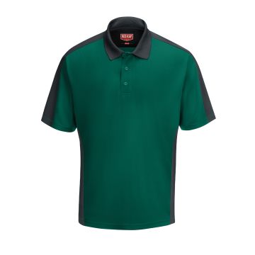 Red Kap SK54 Men's Short Sleeve Performance Knit Two-Tone Polo