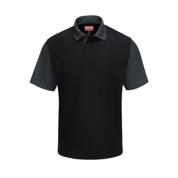 Red Kap SK56 Men's Short Sleeve Performance Knit Color-Block Polo