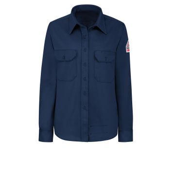 Bulwark SLU3 Women's Long Sleeve Dress Uniform Shirt Khaki