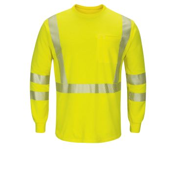 Bulwark SMK8 Men's Lightweight FR Hi-Visibility Long Sleeve T-Shirt