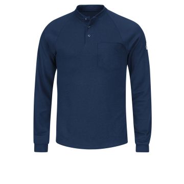 Bulwark SML2 Men's 6.5Oz Long Sleeve Ct2 Henley Shirt