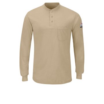 Bulwark SML8 Men's Long Sleeve Lightweight Henley Shirt