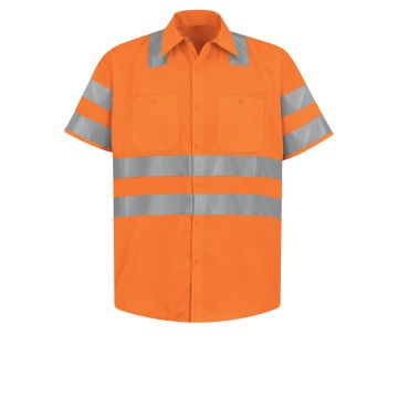 Red Kap SS24 Men's Hi-Visibility Short Sleeve Work Shirt