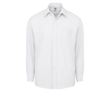 Dickies SSS3 Men's Button-Down Long-Sleeve Oxford Shirt - White