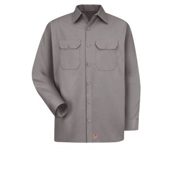 Red Kap ST52 Men's Long Sleeve Utility Uniform Shirt - Silver