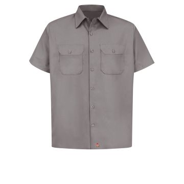 Red Kap ST62 Men's Short Sleeve Utility Uniform Shirt - Silver
