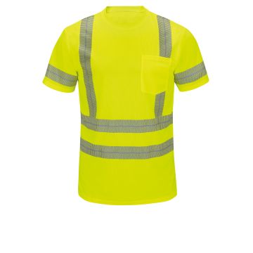 Red Kap SVY4 Unisex Short Sleeve Hi-Visibility T-Shirt, Type R Class 3