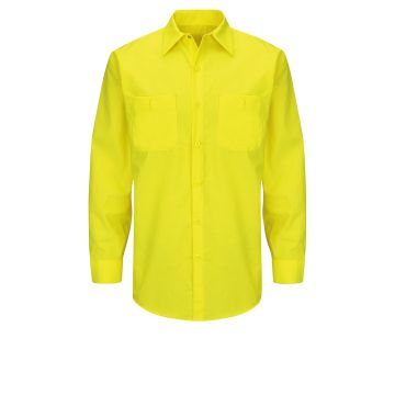 Red Kap SY14 Men's Hi-Visibility Long Sleve Ripstop Work Shirt - Yellow