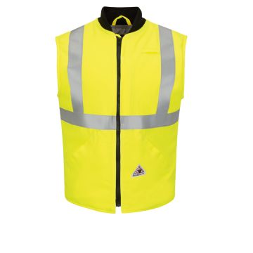 Bulwark VMS4 Men's Tecasafe Zip-Front Vest -7Oz Hi-Vis