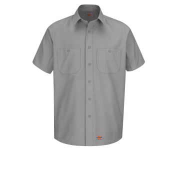 Dickies WS20 Men's Canvas Short-Sleeve Work Shirt - Silver