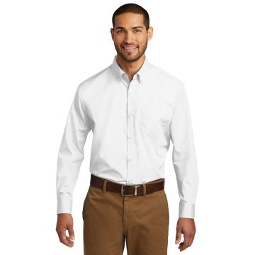Port Authority &  Long Sleeve Carefree Poplin Shirt. W100