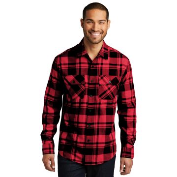 Port Authority &  Plaid Flannel Shirt. W668