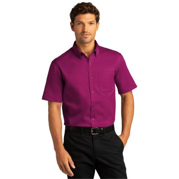Port Authority &  Short Sleeve SuperPro React &#153;  Twill Shirt. W809