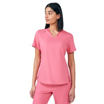 White Cross WT119 Women's Two-Pocket Knit Collar V-Neck Top