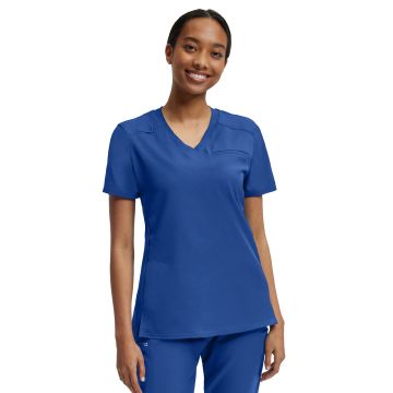 White Cross WT119 Women's Two-Pocket Knit Collar V-Neck Top - Royal