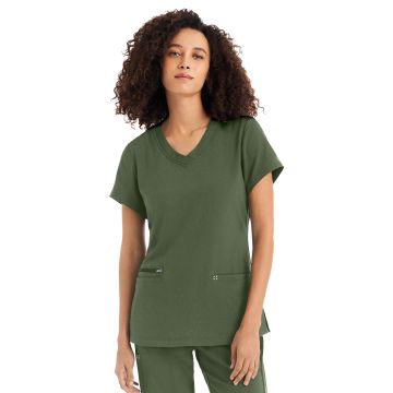 White Cross WT127 Women's Three-Pocket V-Neck Top - Olive