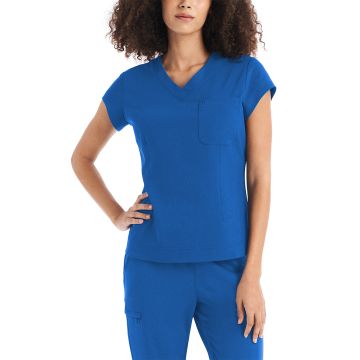 White Cross WT128 Women's One-Pocket V-Neck Top - Royal