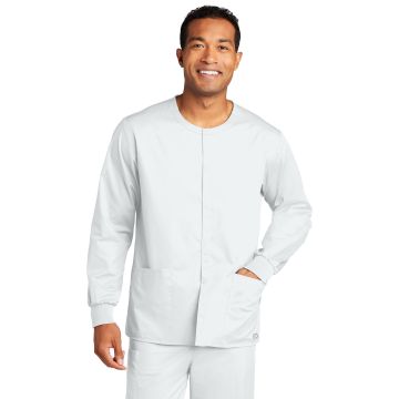 Wink WW3080 Wink &#153;  Unisex WorkFlex &#153;  Snap-Front Scrub Jacket WW3080 - White