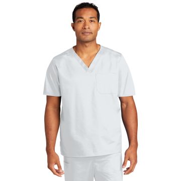 Wink WW3160 Wink &#153;  Unisex WorkFlex &#153;  Chest Pocket V-Neck Top WW3160 - White