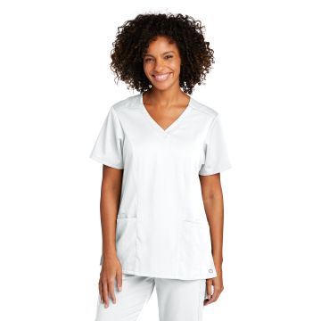 Wink WW4168 Wink &#153;  Women's Premiere Flex &#153;  V-Neck Top WW4168 - White