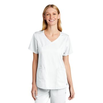 Wink WW4268 Wink &#153;  Women's Premiere Flex &#153;  Mock Wrap Top WW4268 - White