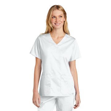 Wink WW4560 Wink &#153;  Women's WorkFlex &#153;  V-Neck Top WW4560 - White