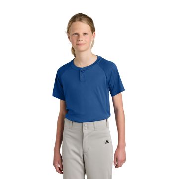 Sport-Tek YST359 Sport-Tek Youth PosiCharge Competitor 2-Button Henley YST359 - Royal