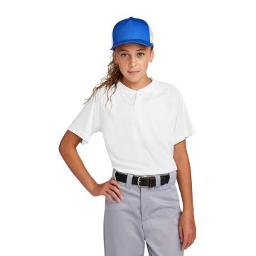 Sport-Tek YST359 Youth PosiCharge Competitor 2-Button Henley