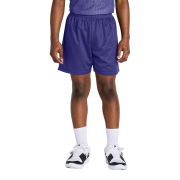 Sport-Tek YST5100 Sport-Tek Youth PosiCharge Mesh 5' Short YST5100 - Purple