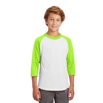 Sport-Tek &  Youth Colorblock Raglan Jersey.  YT200