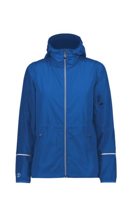 Holloway 229782 Women's Packable Hooded Jacket - M - Royal