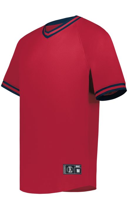 Augusta Sportswear 221221 Youth Retro V-Neck Baseball Jersey