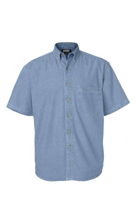 Sierra Pacific 6211 Denim Short Sleeve Shirt Tall Sizes