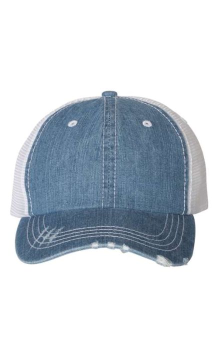 Mega Cap 6990B Herringbone Contrast Stitch Trucker