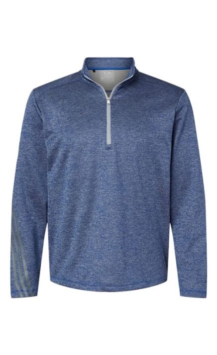Adidas A284 Brushed Terry Heathered Quarter-Zip Pullover