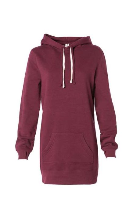 Independent Trading Co. PRM65DRS Women's Special Blend Hooded Sweatshirt Dress