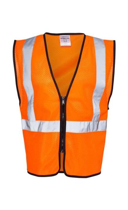 Kishigo 1547-1548 Zippered Mesh Economy Class 2 Vest